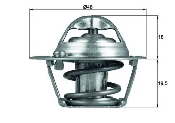 Термостат Ford Focus 1.4/1.6 04-12 (74°C) MAHLE TX 121 74D MAHLE / KNECHT TX-121-74D (фото 1)