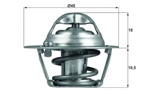 Термостат Ford Focus 1.4/1.6 04-12 (74°C) MAHLE TX 121 74D MAHLE / KNECHT TX-121-74D
