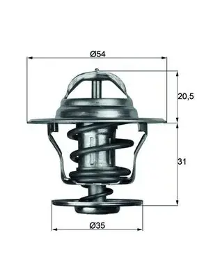 Термостат VW Golf 1.6-2.0i/1.9TDI -09/Audi A6 (C4) 2.0i 94-97 (71°C) MAHLE TX 13 71D MAHLE / KNECHT TX-13-71D (фото 1)