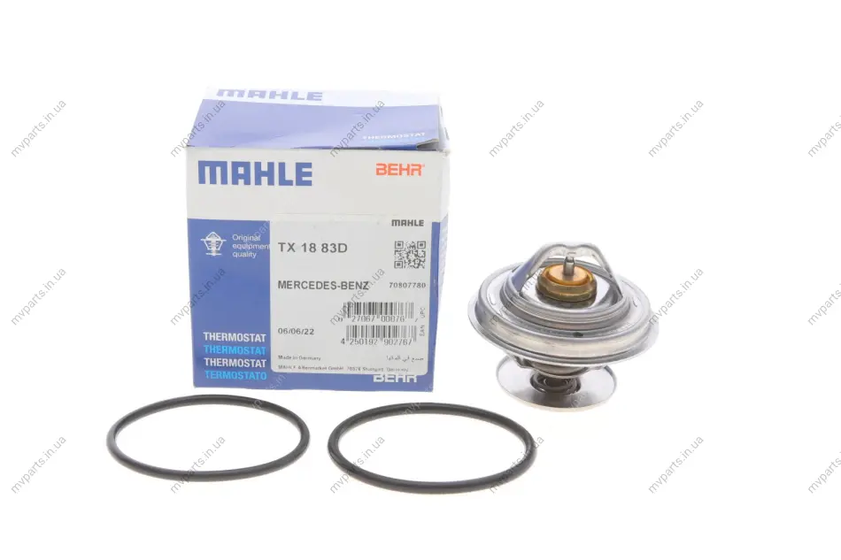 Термостат MB 609-814 OM314-364/Vario OM900/OM904 96- (з прокладками) MAHLE TX 18 83D MAHLE / KNECHT TX-18-83D (фото 1)