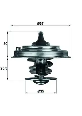 Термостат VW T4 2.4D/T5 3.2 MAHLE TX 30 80D MAHLE / KNECHT TX-30-80D (фото 1)