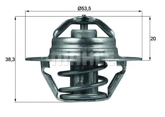 Термостат Citroen Jumper 2.0 94-02/Peugeot Partner 1.1-1.4 96-15/Renault Kangoo 1.9 TDI 00- (88 °C) MAHLE TX 88 88D MAHLE / KNECHT TX-88-88D (фото 1)