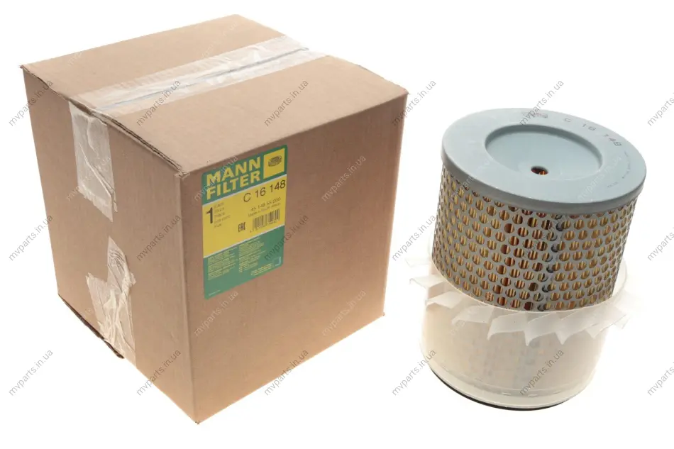 Фільтр повітряний Mitsubishi L200 2.5-2.8D/TD 92-06/Pajero/Pajero Sport 2.5-2.8TD 90- -FILTER C 16 148 MANN C-16-148 (фото 1)