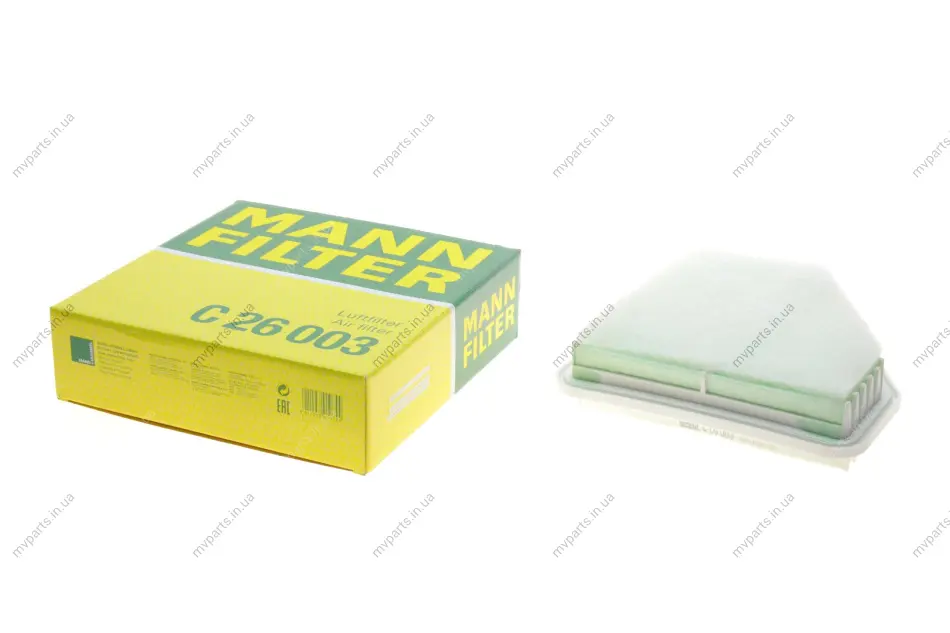 Фільтр повітряний Lexus ES 3.5 12-18/Toyota Rav4 2.0/2.4/3.5 05-13/Camry 3.5 V6 06-11/Avensis 2.0 08- -FILTER C 26 003 MANN C-26-003 (фото 1)