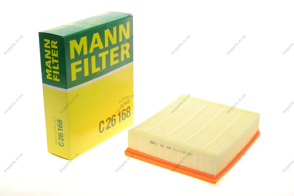 Фільтр повітряний Audi A4 1.6-2.8/1.9TDI 95-01/Audi A6/VW Passat 1.8-4.2/1.9TDI 00-05 -FILTER C 26 168 MANN C-26-168 (фото 1)