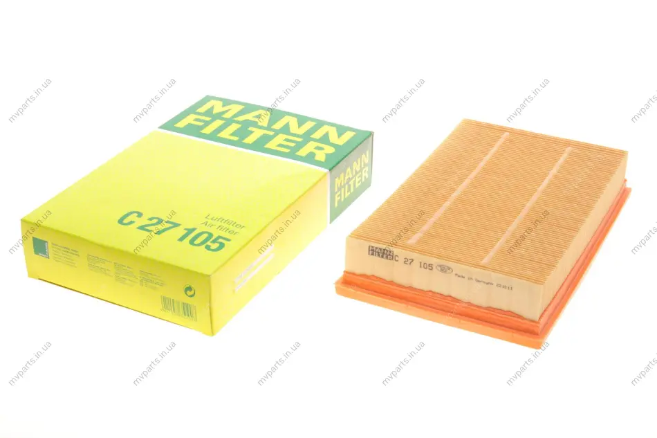 Фільтр повітряний Ford Focus 1.6TDCI 04-07/Mazda 3 1.6D 04-09/Volvo C30/S40/V50 1.6D 05-07 -FILTER C 27 105 MANN C-27-105 (фото 1)