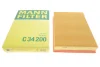 Фільтр повітряний Volvo 740/760/780/940/960 2.0-2.3/2.4TD 82-98 -FILTER C 34 200 MANN C-34-200 (фото 2)