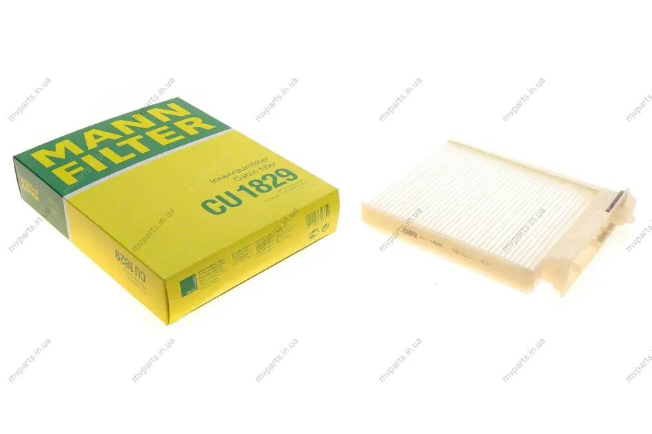 Фільтр салону Renault Clio 05-14/Duster 10-18/Logan 04-/Nissan Micra 03-10/Note 06-13/Almera 12- -FILTER CU 1829 MANN CU-1829 (фото 1)