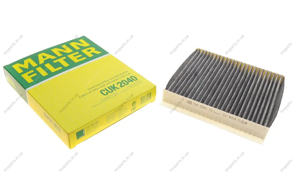 Фільтр салону Citroen Nemo/Peugeot Bipper/Fiat Fiorino/Qubo 08-/Tipo 15-/Doblo 10-/Opel (вугільний) -FILTER CUK 2040 MANN CUK-2040 (фото 1)