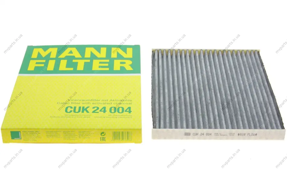 Фільтр салону Hyundai Tucson 04-10/ix35 10-/Ioniq 19-19/Kia Sportage 04-/Niro 17- (вугільний) -FILTER CUK 24 004 MANN CUK-24-004 (фото 1)