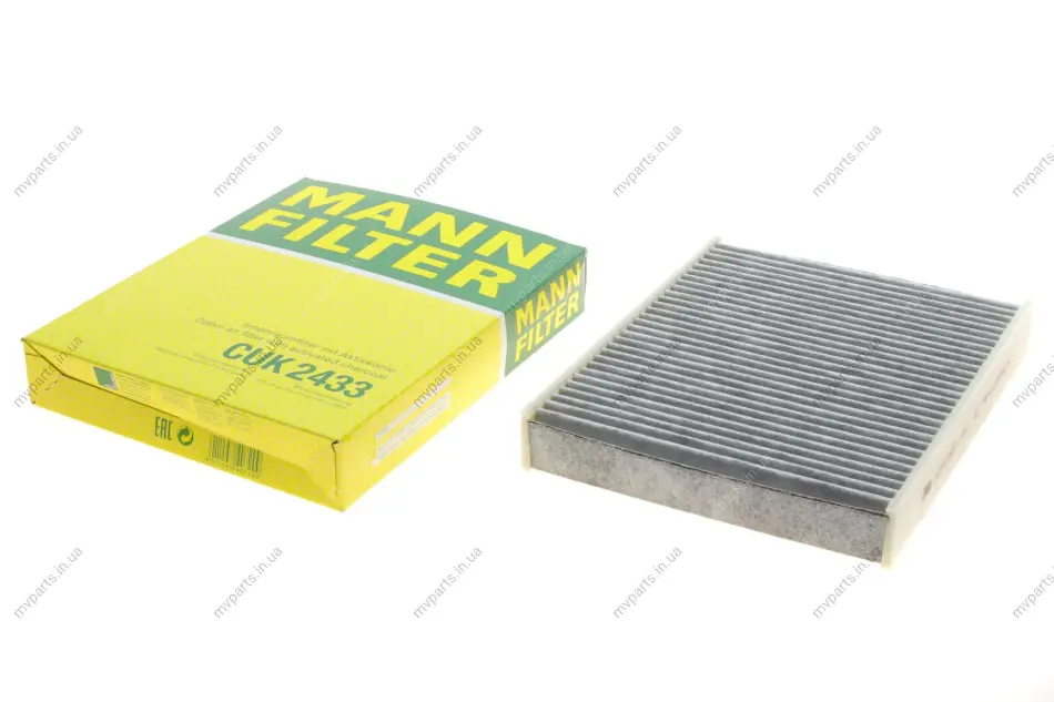 Фільтр салону Ford Fiesta/Fusion 01- (вугільний) -FILTER CUK 2433 MANN CUK-2433 (фото 1)