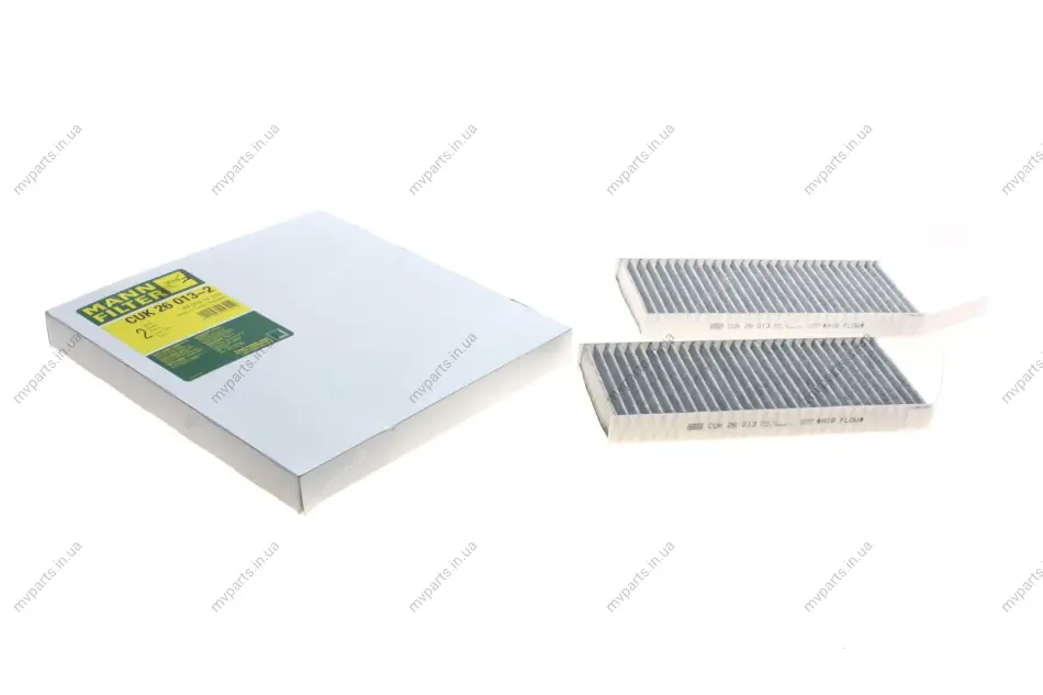 Фільтр салону Renault Latitude 2.0/3.0dCi 10-(вугільний) (к-кт 2 шт.) -FILTER CUK 26 013-2 MANN CUK-26-013-2 (фото 1)