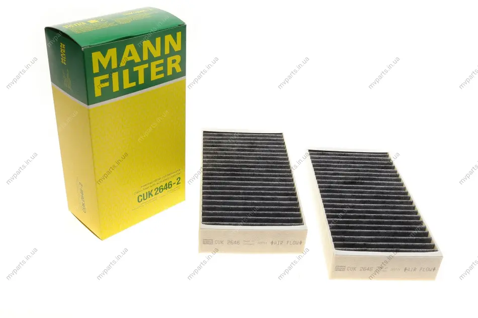 Фільтр салону MB ML (W164) 3.0CDI (вугільний) (к-кт 2шт.) -FILTER CUK 2646-2 MANN CUK-2646-2 (фото 1)