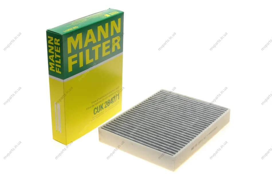 Фільтр салону Porsche Cayenne/VW Touareg 3.0D-4.8 10- (вугільний) -FILTER CUK 2847/1 MANN CUK-2847-1 (фото 1)