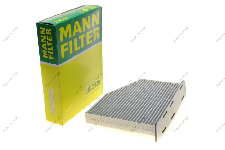 Фільтр салону VW Caddy 1.9TDI 03- (вугільний) -FILTER CUK 2939 MANN CUK-2939 (фото 1)