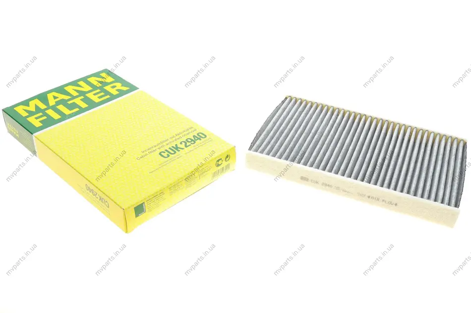 Фільтр салону Citroen C2/C3/C4/Peugeot 307/308 00- (вугільний) -FILTER CUK 2940 MANN CUK-2940 (фото 1)
