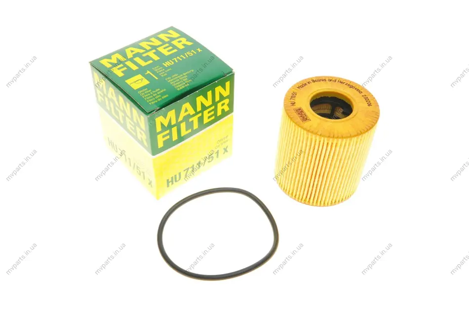 Фільтр масляний Ford Transit/Citroen Jumper 2.2HDI/2.4TDCi 06-/Peugeot 2.0HDI 03- -FILTER HU 711/51 X MANN HU-711-51-X (фото 1)