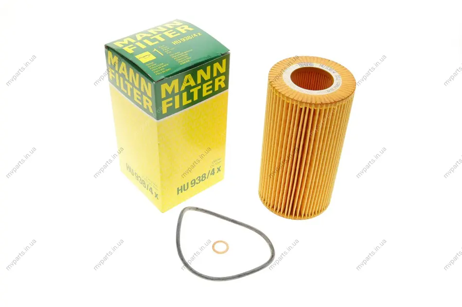 Фільтр масляний BMW 5 (E34/E39)/7 (E32/E38)/8 (E31)/X5 (E53) -03 M60/M62/M73/S62 -FILTER HU 938/4 X MANN HU-938-4-X (фото 1)