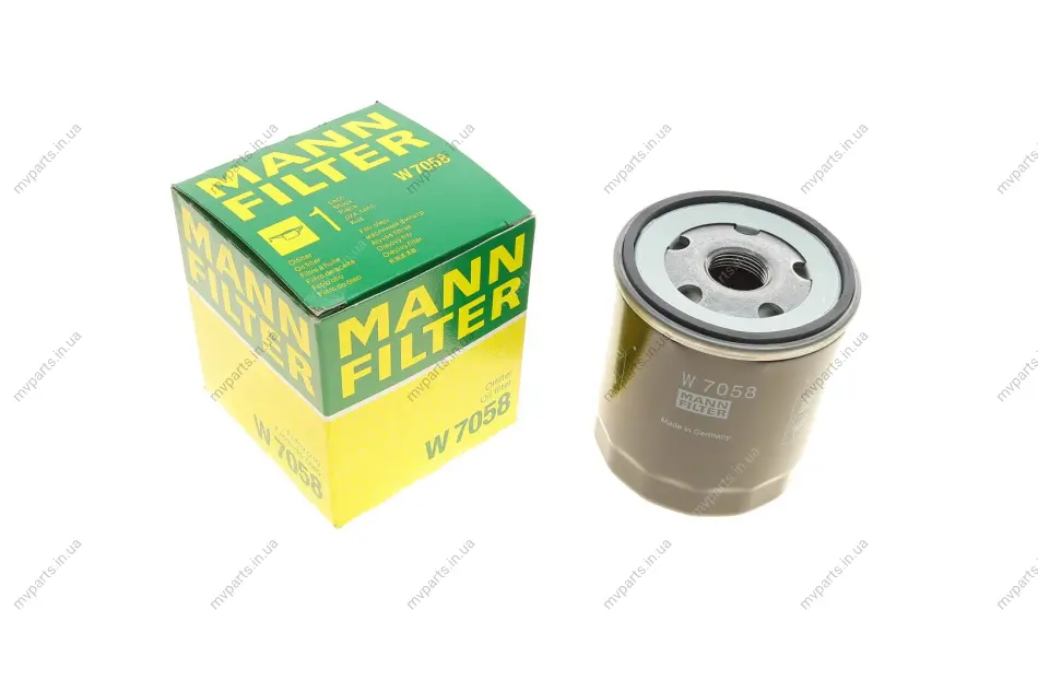 Фільтр масляний Citroen Berlingo/C3/C4/C5 1.9D/2.0HDi 98-05/1.2 PureTech 14-/Jumper 2.0-2.2HDi 01- -FILTER W 7058 MANN W-7058 (фото 1)