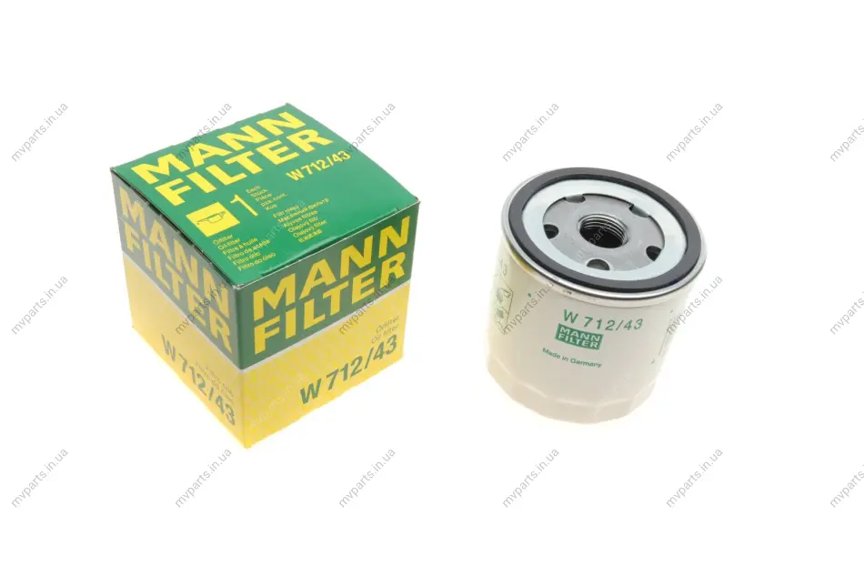 Фільтр масляний Ford Escort/Fiesta 1.0-1.6 -95 /Skoda Favorit 1.3 89-97 -FILTER W 712/43 MANN W-712-43 (фото 1)
