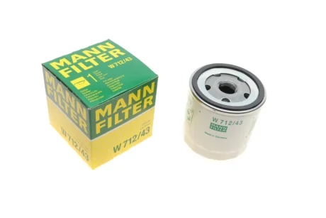 Фільтр масляний Ford Escort/Fiesta 1.0-1.6 -95 /Skoda Favorit 1.3 89-97 -FILTER W 712/43 MANN W-712-43