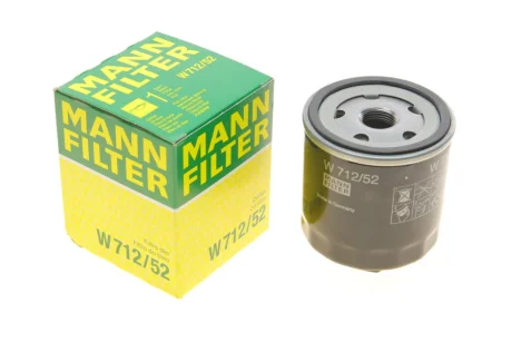 Фільтр масляний VW Caddy II/Golf IV/V/Seat Leon 1.4/1.6i 85- -FILTER W 712/52 MANN W-712-52