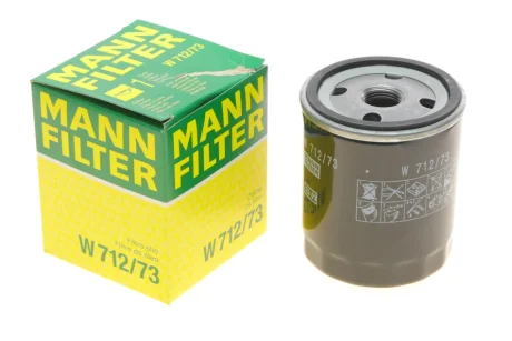 Фільтр масляний Mazda 3 2.0 03-14/Mazda 5 1.8/2.0 05-/Mazda 6 1.8/2.0 02-13 -FILTER W 712/73 MANN W-712-73