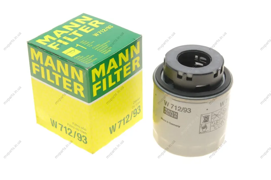 Фільтр масляний VW Golf 1.2/1.4 TSI 07-13/Jetta/Passat 1.4 TSI 07-10 -FILTER W 712/93 MANN W-712-93 (фото 1)
