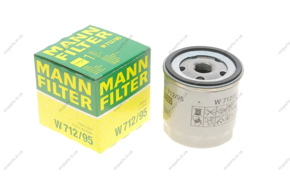 Фільтр масляний VW Caddy IV/Golf VI/VII/Seat Leon 1.0-1.6TSI 10- -FILTER W 712/95 MANN W-712-95 (фото 1)