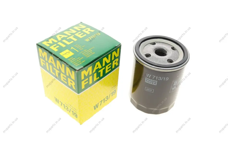 Фільтр масляний Ford Fiesta/Mondeo/Escort 1.8D/TD 89-00/Mazda 121 1.8D/TD 96-03/Moskvitch 1.8D 91- -FILTER W 713/19 MANN W-713-19 (фото 1)