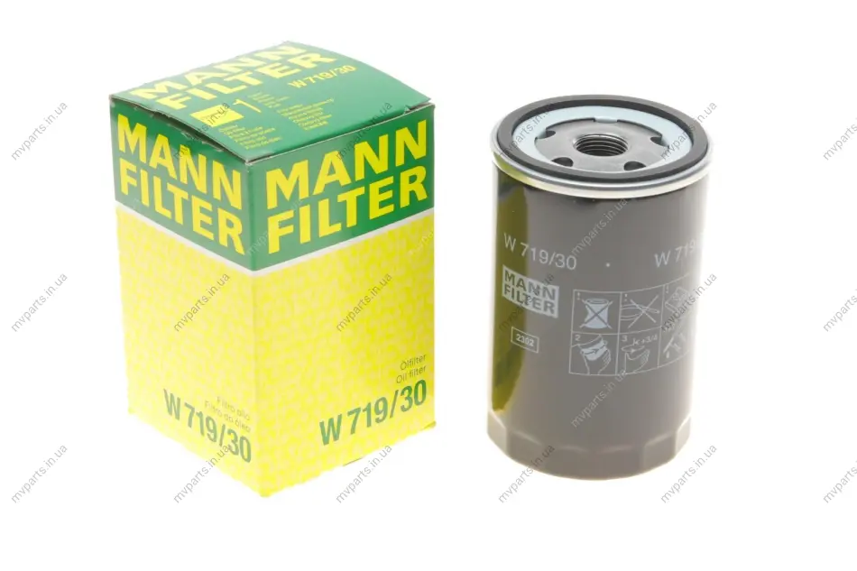 Фільтр масляний VW Caddy/Golf I/II/III/Passat -96/Audi 80/100 -94/A6 -97 -FILTER W 719/30 MANN W-719-30 (фото 1)