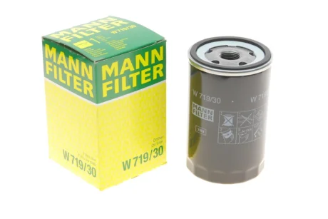 Фільтр масляний VW Caddy/Golf I/II/III/Passat -96/Audi 80/100 -94/A6 -97 -FILTER W 719/30 MANN W-719-30