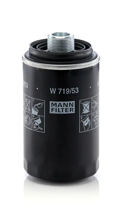 Фільтр масляний VW T5 2.0TSI 12-/VW T6 2.0TSI 15- (h=143 mm) -FILTER W 719/53 MANN W-719-53 (фото 1)