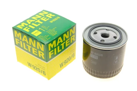 Фільтр масляний Chrysler Voyager 3.3 00-03/Jeep Wrangler 4.0 06- -FILTER W 920/6 MANN W-920-6