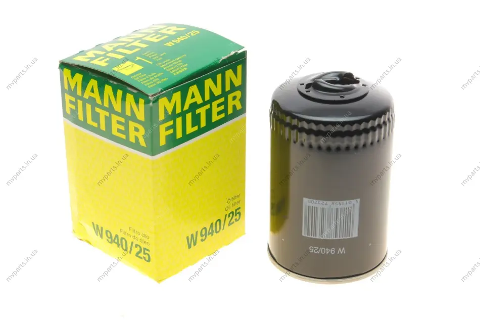Фільтр масляний Audi 100/VW Caddy II/LT 28-35 1.3-2.5TDI 76- -FILTER W 940/25 MANN W-940-25 (фото 1)