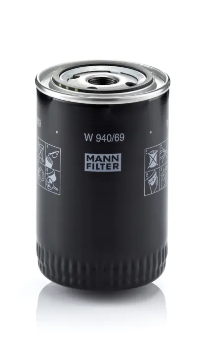 Фільтр масляний Iveco Daily 06-/Mitsubishi Fuso Canter VIII 3.0D 09- -FILTER W 940/69 MANN W-940-69 (фото 1)