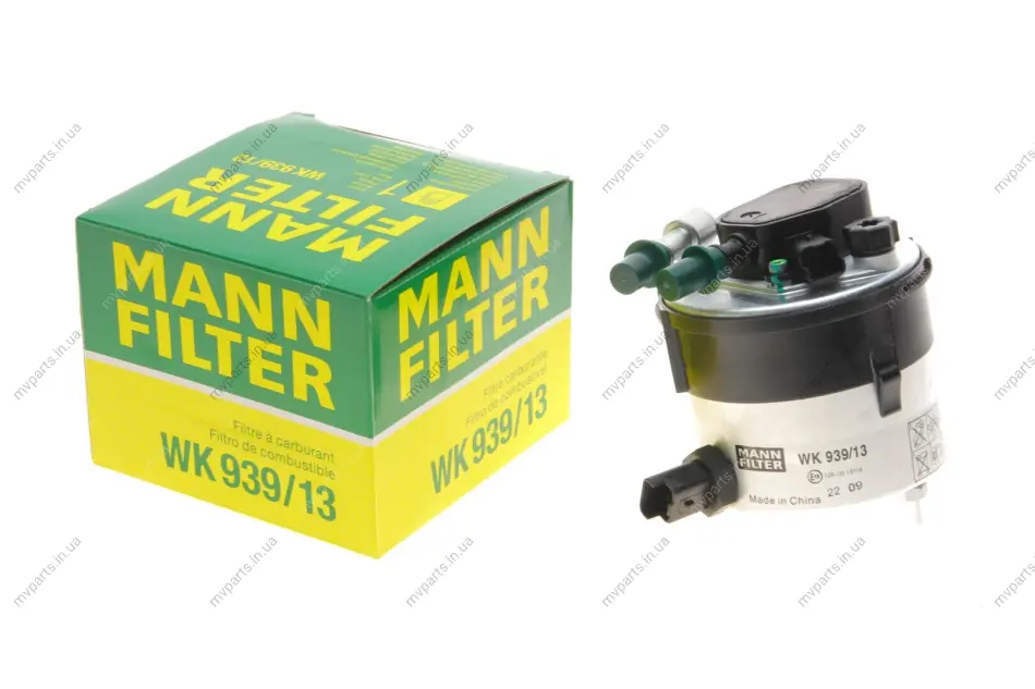 Фільтр паливний Volvo C30/S40 II/S80 II/V70 III/Ford C-Max/Fiesta V-VI/Focus II/Mazda 2/3 1.6D 03- -FILTER WK 939/13 MANN WK-939-13 (фото 1)