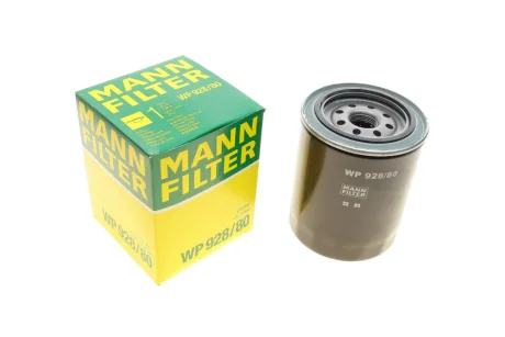 Фільтр масляний Ford Ranger/Mazda B-Serie/Toyota Avensis/Hiace/Hilux/Land Cruiser 2.0D-4.2D 81-07 -FILTER WP 928/80 MANN WP-928-80