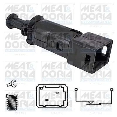 Датчик педалі гальма Renault Trafic/Master/Kangoo 97- (2 конт.) (чорний) MEAT & DORIA MEAT&DORIA 35032 (фото 1)