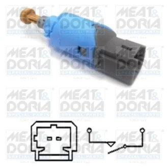 Датчик педалі зчеплення Opel Movano B 2.3CDTi/Renault Kangoo 1.5/1.6DCi 08- (2 конт.) MEAT & DORIA MEAT&DORIA 35082