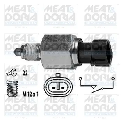 Датчик увімкнення заднього ходу Fiat Doblo/Opel Combo 10- (M12x1) MEAT & DORIA MEAT&DORIA 36033 (фото 1)