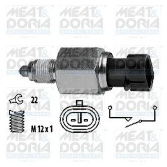 Датчик увімкнення заднього ходу Fiat Doblo/Opel Combo 10- (M12x1) MEAT & DORIA MEAT&DORIA 36033