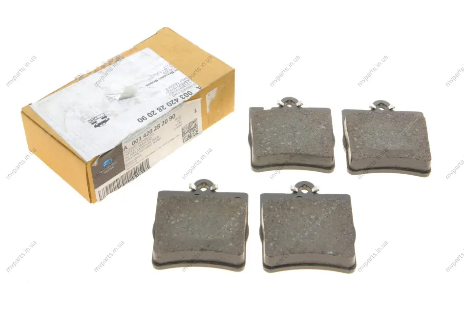 Колодки гальмівні (задні) MB C-class (W203) 00-07/E-class (W210) 96-02 MERCEDES MERCEDES-BENZ 003420282090 (фото 1)