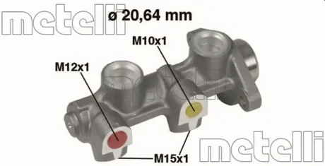 Циліндр гальмівний (головний) Opel Kadett E/Vectra A 84-95 (d= 20.64mm) METELLI Metelli 05-0180