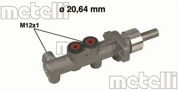Циліндр гальмівний (головний) Skoda Fabia 99-08 (d=20.64mm) METELLI Metelli 05-0400 (фото 1)