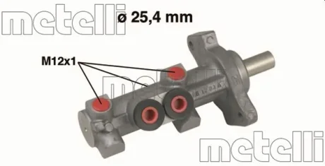 Циліндр гальмівний (головний) MB M-class (W163) 98- (d=25.4mm) Alu METELLI Metelli 05-0618