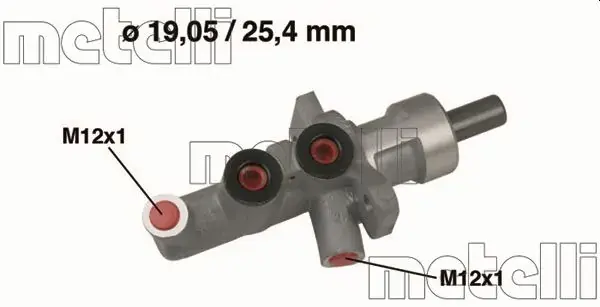 Циліндр гальмівний (головний) MB E-class (W210) 95-03 (d=19,05/25,4) METELLI Metelli 05-0624 (фото 1)