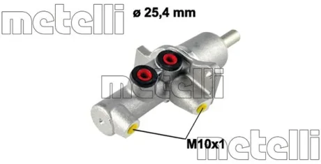 Циліндр гальмівний (головний) VW LT 28-35 II/LT 28-46 96-06 (+ABS) METELLI Metelli 05-0771