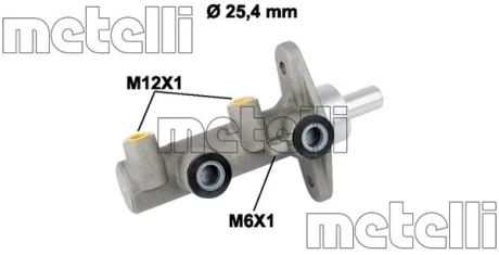 Циліндр гальмівний (головний) Hyundai Tucson 09-/Kia Sportage 2.0 CRDi 06- (d=25.4mm) Alu METELLI Metelli 05-0819