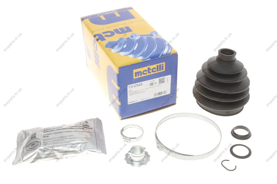 Пильник ШРКШ (зовнішній) Skoda Fabia 11-/Rapid 12-15/Roomster 07-15/VW Polo 09- (22x75x112) (к-кт) METELLI Metelli 13-0545 (фото 1)